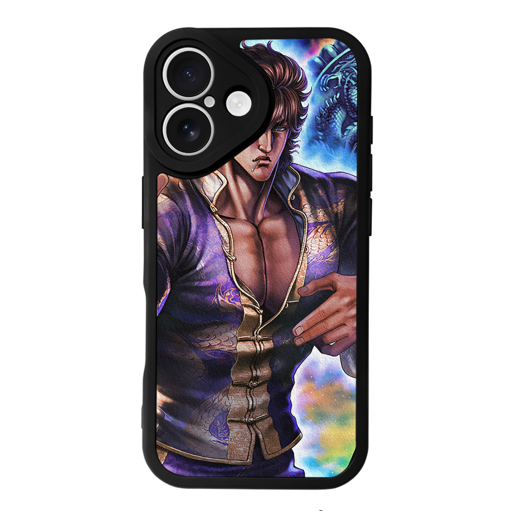 （画像用） 北斗の拳 Fist of the North Star 【iPhone 16シリーズ対応】シリコンスマホケース（レザー調） 材質：シリコン